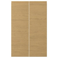 VOXTORP 2-p door f corner base cabinet set, left-hand/oak effect, 25x80 cm