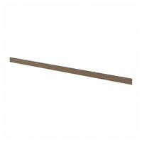 VOXTORP plinth, high-gloss dark grey-brown, 220x8 cm
