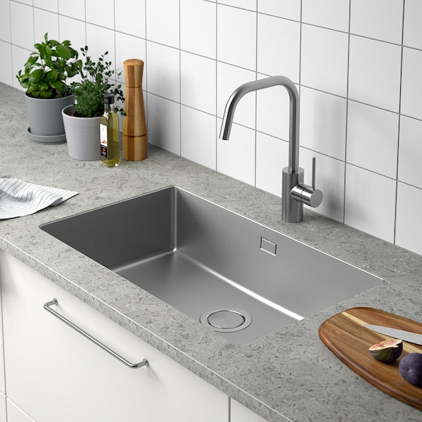 VRESJÖN inset sink, 1 bowl, stainless steel, 54x44 cm