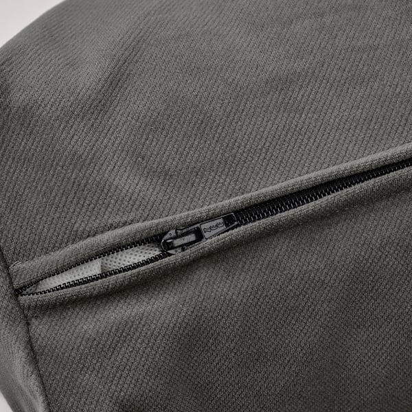 VRETSTORP 3-seat sofa-bed, Hakebo dark grey, 200x140 cm