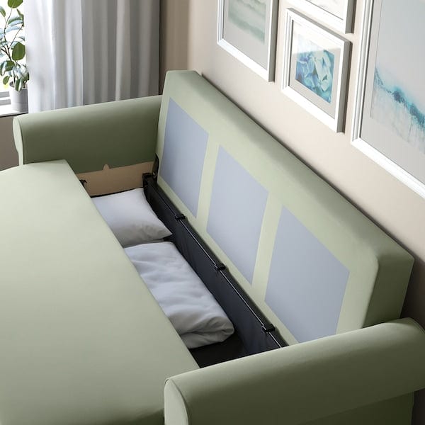 Ikea VRETSTORP - 3-seater sofa bed, Hakebo grey-green ,