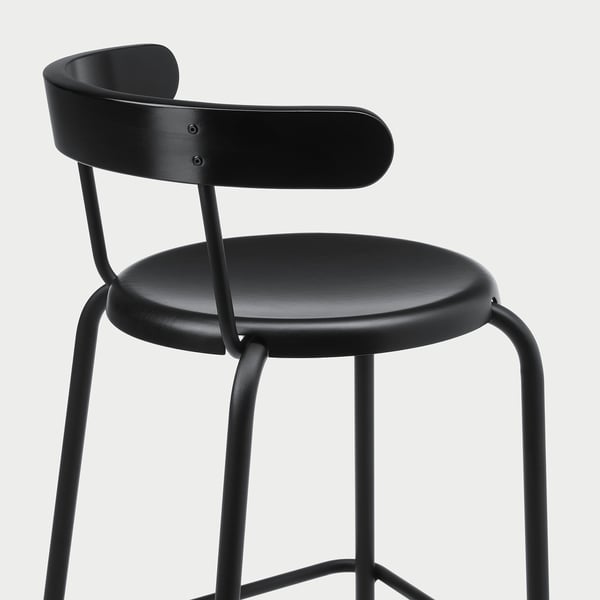 YNGVAR bar stool, anthracite, 75 cm