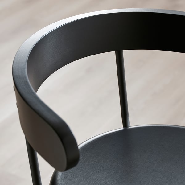 YNGVAR bar stool, anthracite, 75 cm