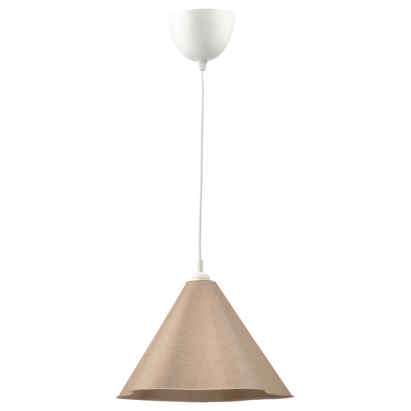 ZEBRASÄV pendant lamp, brown/paper, 35 cm