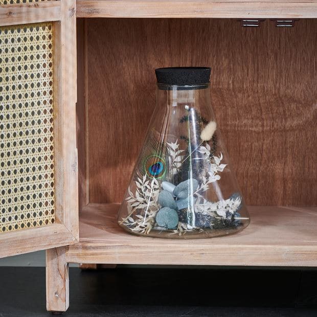 PEACOCK Transparent bell H 27 cm - Ø 22 cm - best price from Maltashopper.com CS660394