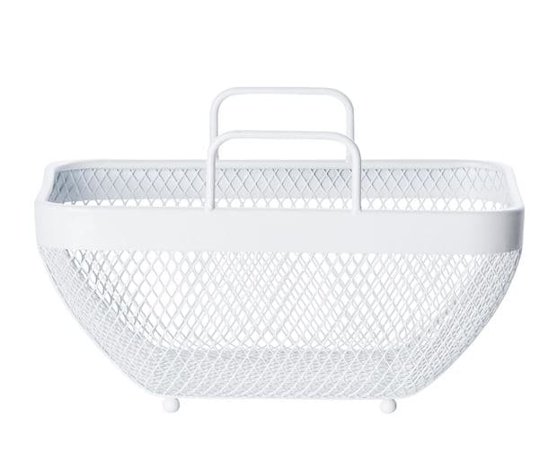 Casa PURE White basket, H 16 x W 27,5 x D 20 cm