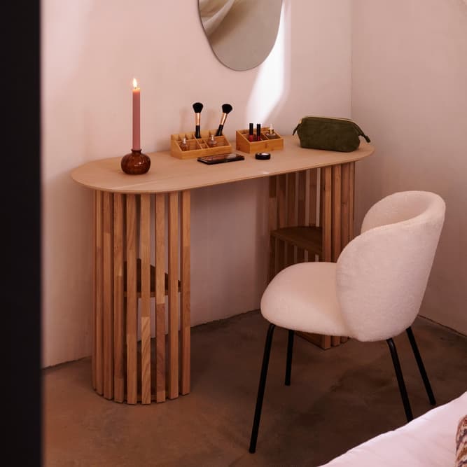 Casa TATE White table chair, H 76 x W 59,5 x D 50 cm