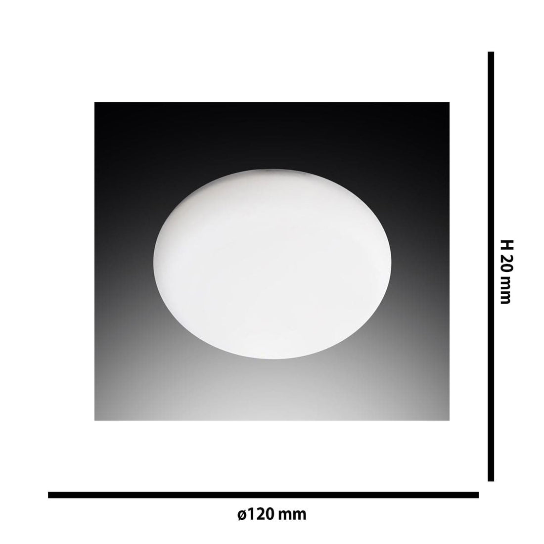 RECESSED SPOTLIGHT PLASTIC WHITE D10.8 CM LED 12W NATURAL LIGHT