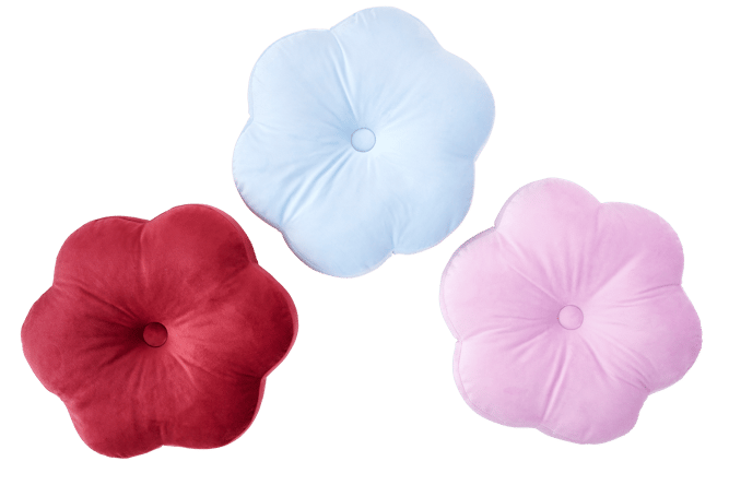 Casa FIONA Cushion 3 colours light blue, dark pink, light purpleH 5 cm - Ø 32 cm