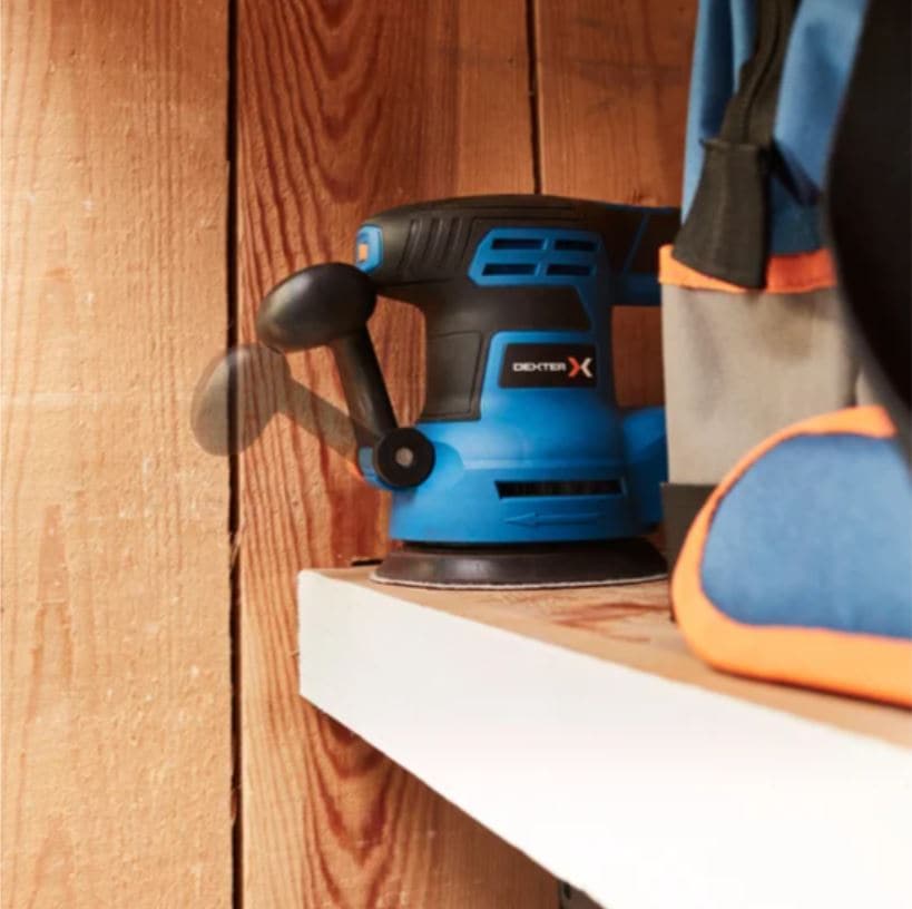 Bricocenter DEXTER 350W ROTO-ORBITAL SANDER 125MM BACKING PAD WITH DUST EXTRACTION SYSTEM