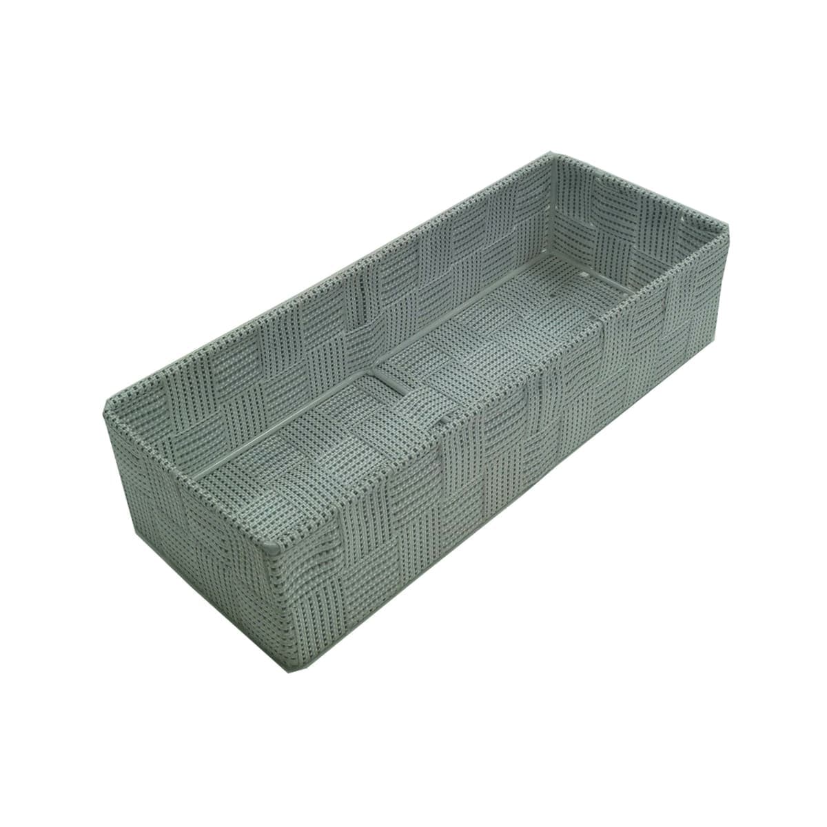 TORONTO BASKET LARGE 30 X 12 X H.7 CM WHITE/GREY Best Price at
