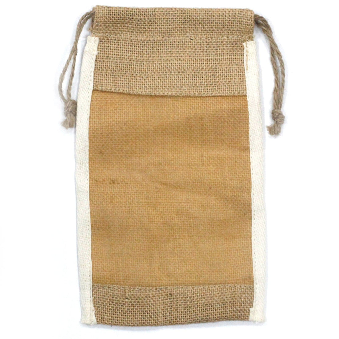 Lrg Washed Jute Pouch - 26x15cm - best price from Maltashopper.com NATWP-07