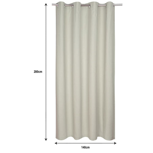 Bricocenter LEYA ECRU OPAQUE CURTAIN 140X280 CM ORGANIC COTTON WITH EYELETS
