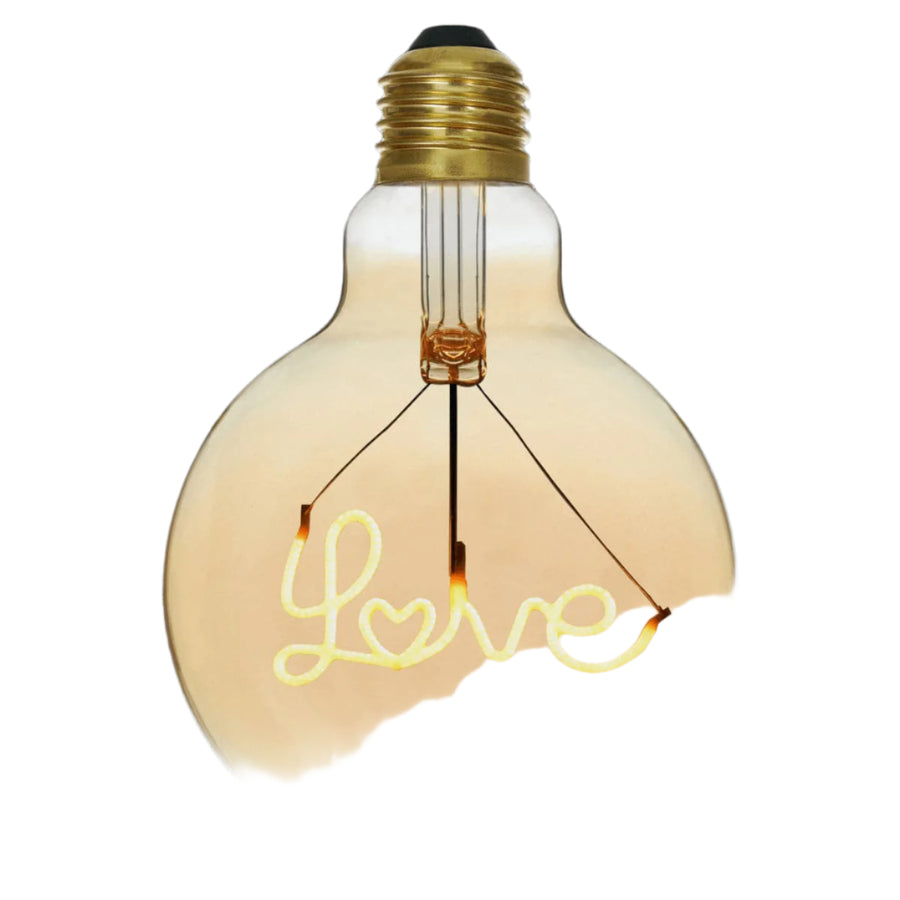 Bricocenter LOVE LED DECORATIVE BULB E27=21W GLOBE G125 AMBER WARM LIGHT