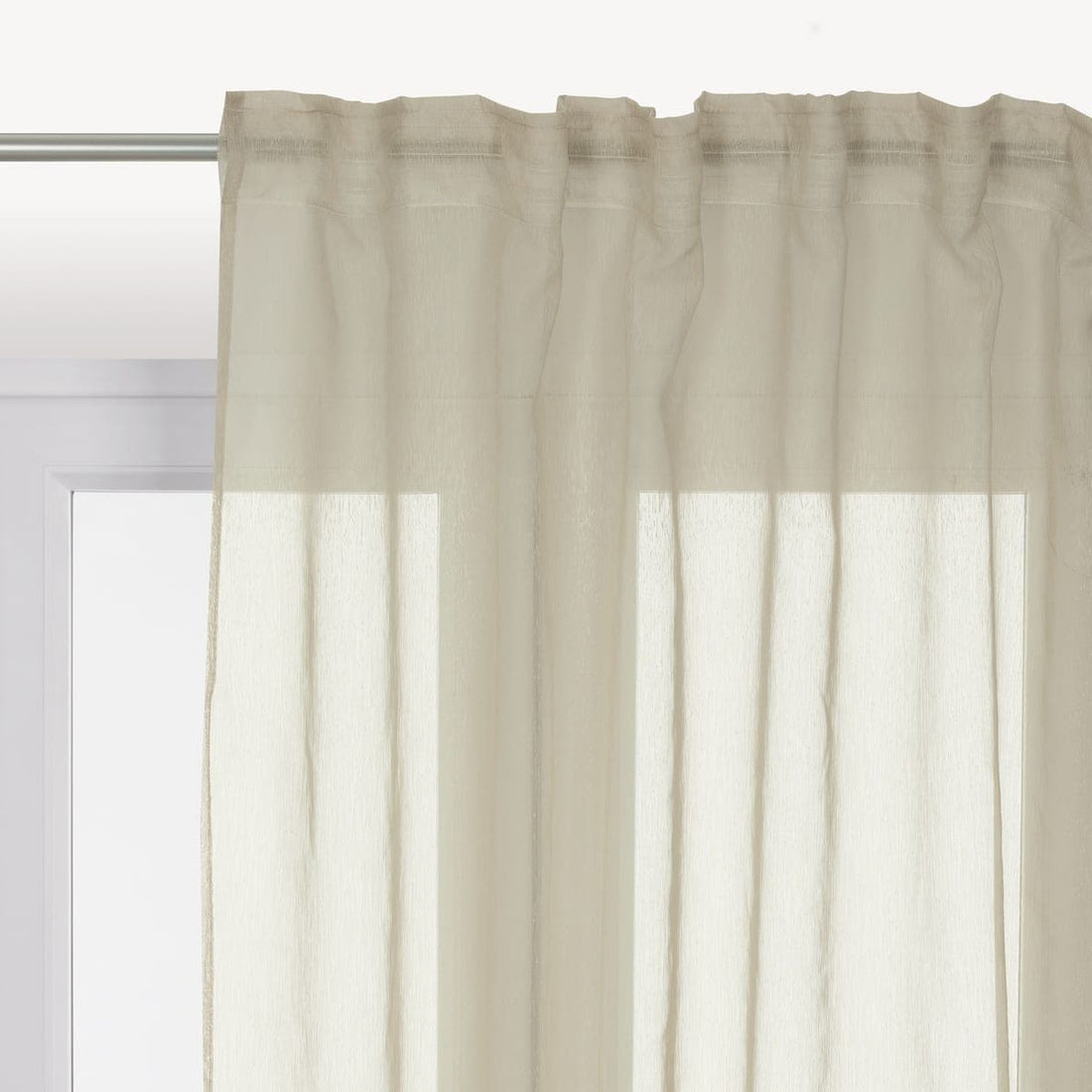 BEIGE SOFTY FILTER CURTAIN 200X280 CM WITH CONCEALED LOOP AND WEBBING - best price from Maltashopper.com BR480009477