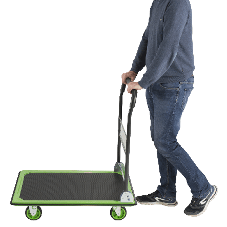 TROLLEY WITH STEEL PLATFORM STANDERS CAPACITY 300 KG FOLDABLE - Premium Transport trolleys from Bricocenter - Just €95.99! Shop now at Maltashopper.com
