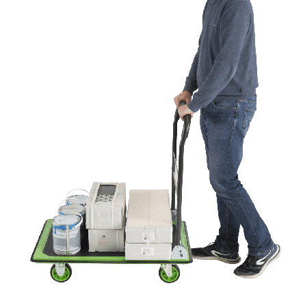 TROLLEY WITH STEEL PLATFORM STANDERS CAPACITY 300 KG FOLDABLE - Premium Transport trolleys from Bricocenter - Just €95.99! Shop now at Maltashopper.com