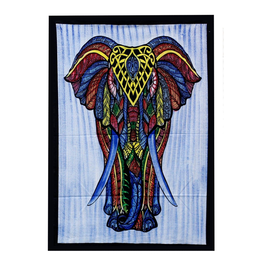 Handbrushed Cotton Wall Art - Elephant - best price from Maltashopper.com HBWA-04
