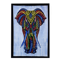 Handbrushed Cotton Wall Art - Elephant - best price from Maltashopper.com HBWA-04