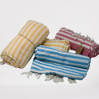 Cotton Pario Throw - 100x180 cm - Sky Blue - best price from Maltashopper.com CPT-06