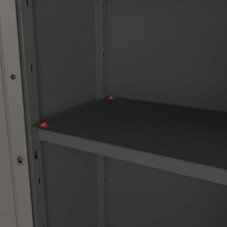 Bricocenter HIGH ALL-SHELF CUPBOARD 2 DOORS 3 NON-ADJUSTABLE SHELVES 68X39X166H LOAD CAPACITY 15KG DARK GREY