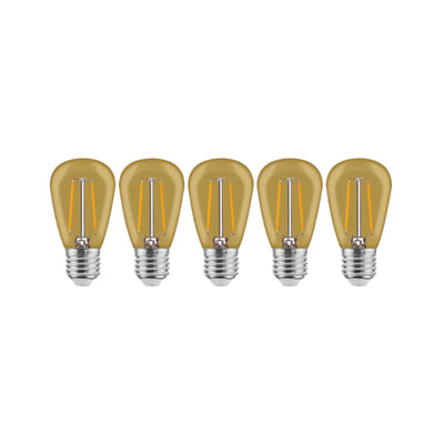 Bricocenter 5 LED BULBS FOR GARLAND E27=25W AMBER PEAR IP44