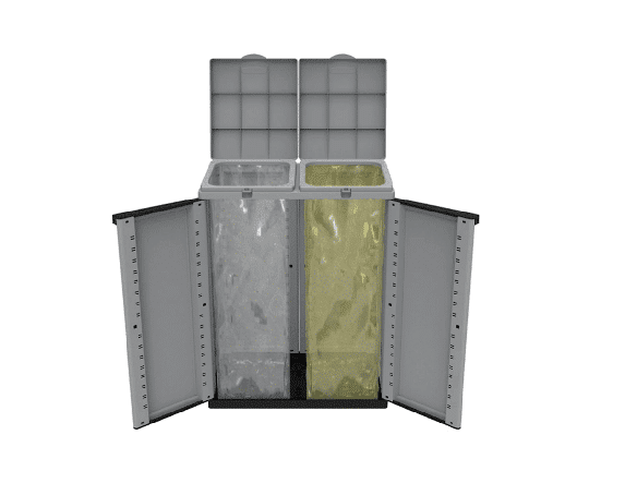 Bricocenter ECOLINE 2 GREY RESIN RECYCLING CABINET W68XP39XH88,7