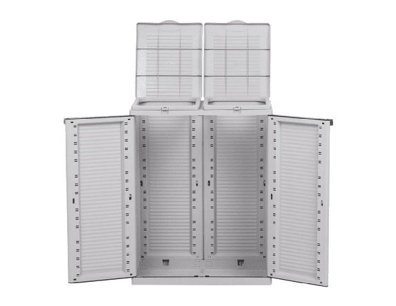 Bricocenter ECOLINE 2 GREY RESIN RECYCLING CABINET W68XP39XH88,7