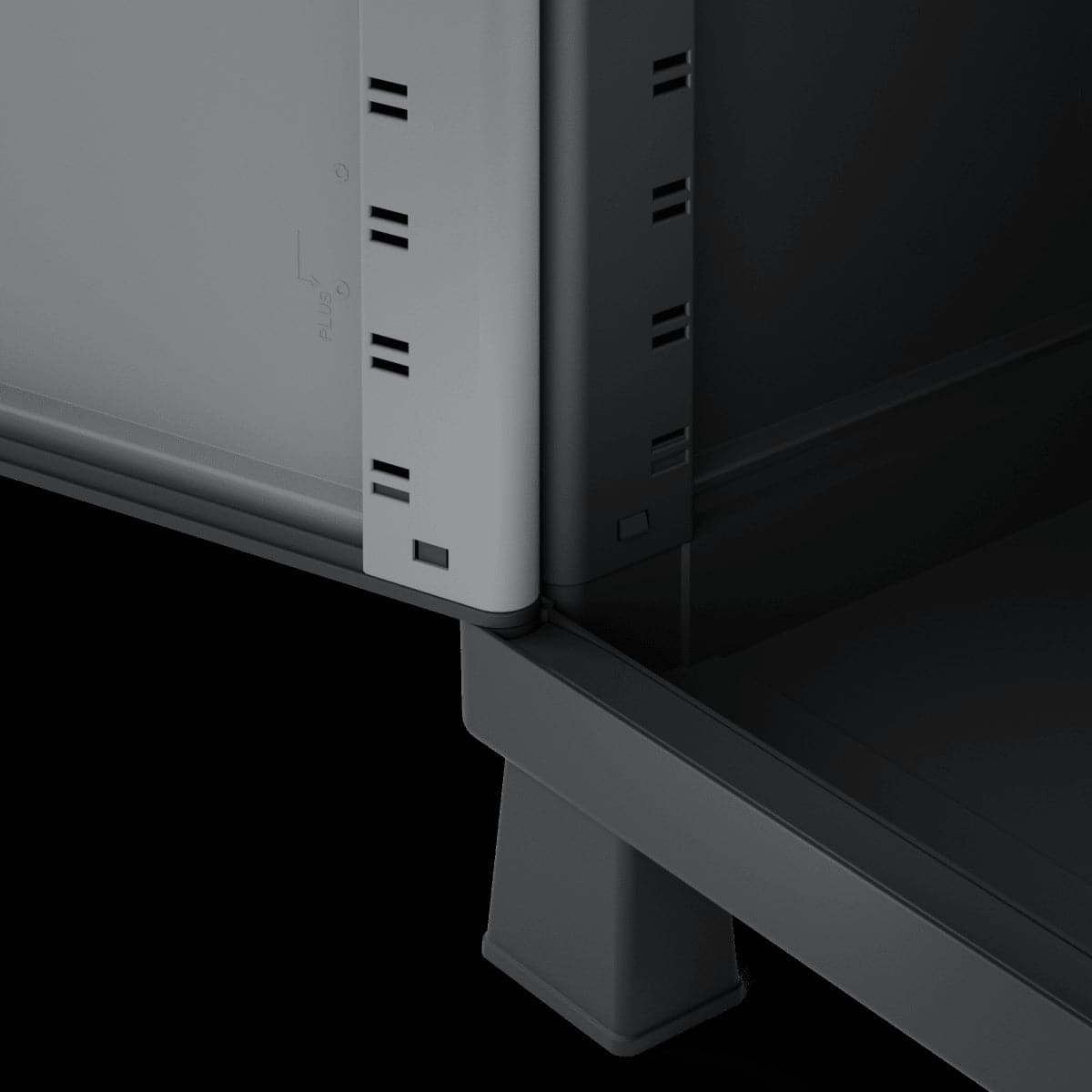 Bricocenter LOW RESIN CUPBOARD CM91,5X68X39CM SPACEO GREY