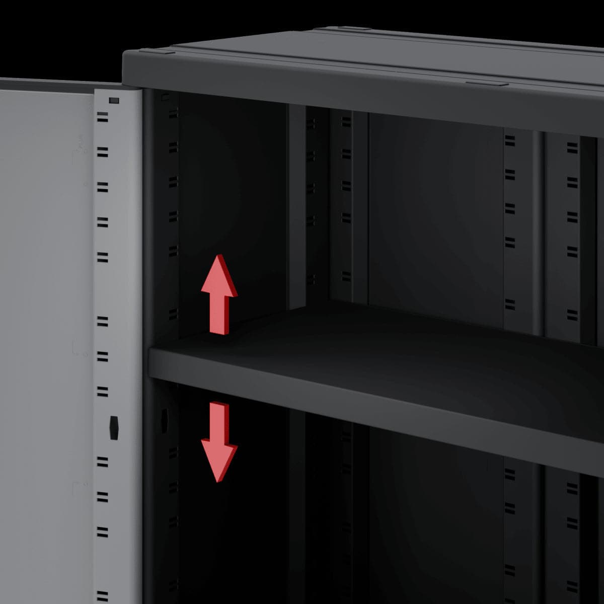 3-DOOR RESIN CUPBOARD 170X102X39CM SPACEO GREY