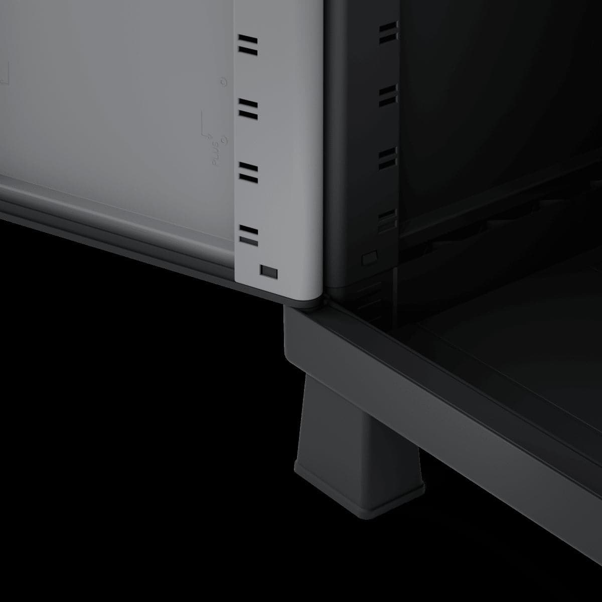 3-DOOR RESIN CUPBOARD 170X102X39CM SPACEO GREY - best price from Maltashopper.com BR440002904