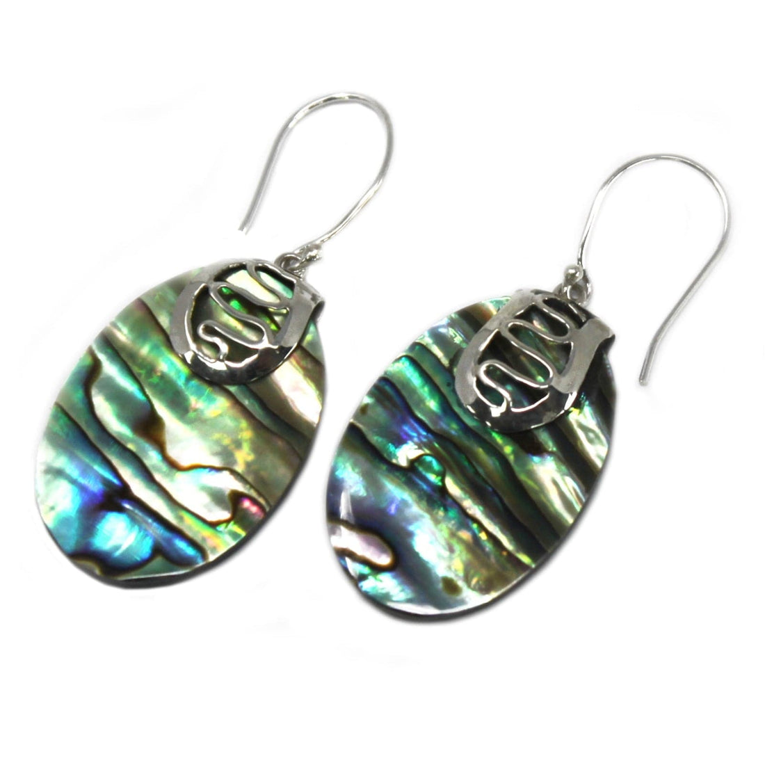 Shell & Silver Earrings - Flip-flops- Abalone - best price from Maltashopper.com SSE-08