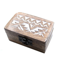 White Washed Wooden Box - Pill Box Slavic Design - best price from Maltashopper.com WWIB-01