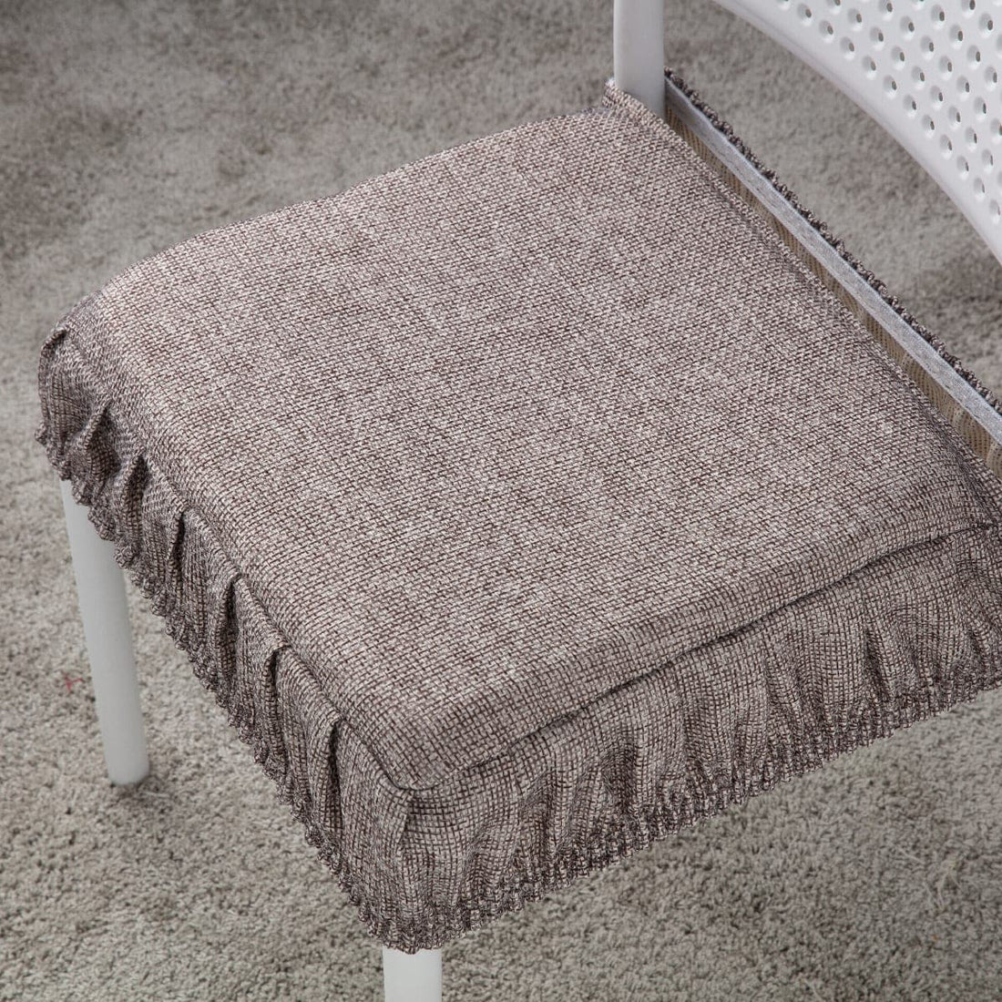 ANTONELLA 42X42 CM CHAIR COVER WITH ELASTIC BAND GREY - best price from Maltashopper.com BR480006608