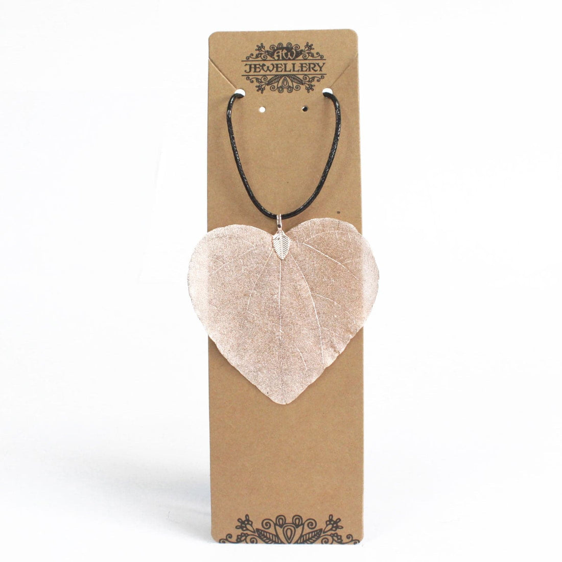 Necklace - Heart Leaf - Lavender - best price from Maltashopper.com POT-11C
