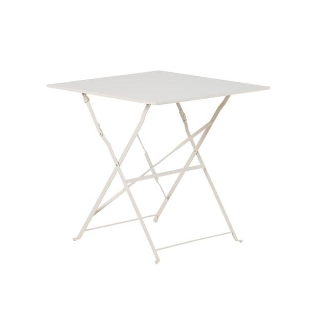 Casa IMPERIAL Square folding table sand, H 71 x W 70 x D 70 cm