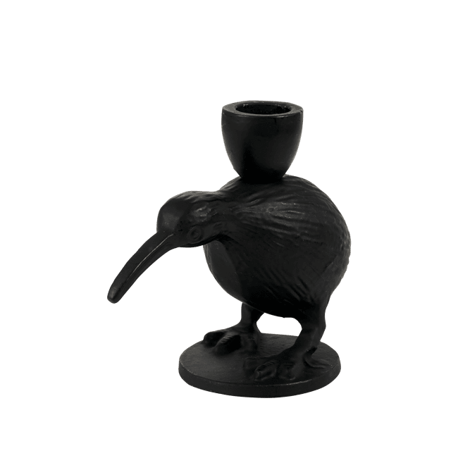 Casa KIWI Black candlestick H 10 x W 12 cm