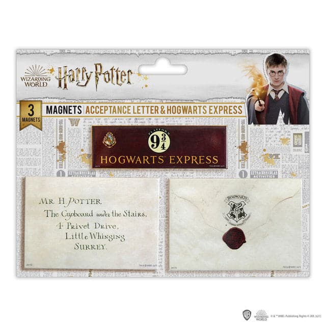Harry Potter Set 3 Magnets: Acceptance Letter + Track 9 And 3/4 - best price from Maltashopper.com DTNDO5002