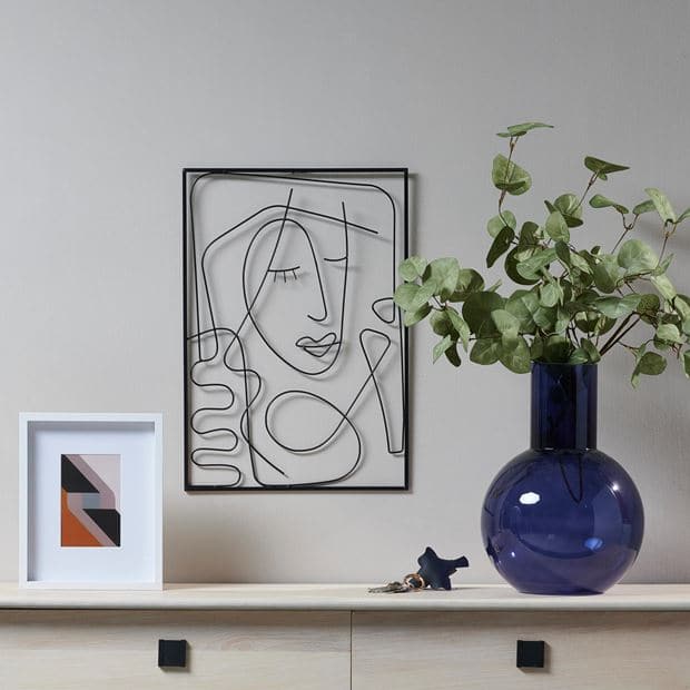 Casa SEÑORITA Black wall decoration H 50 x W 35 cm