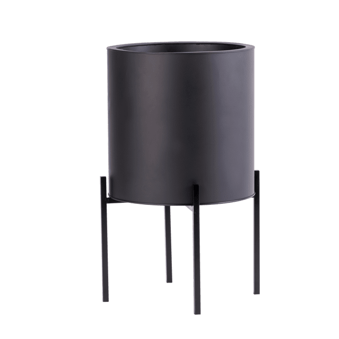 Casa LOUNGE Black garden pot, H 60 cm - Ø 35 cm