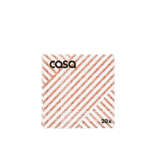 Casa LUIZA Set of 20 red paper napkins W 33 x L 33 cm