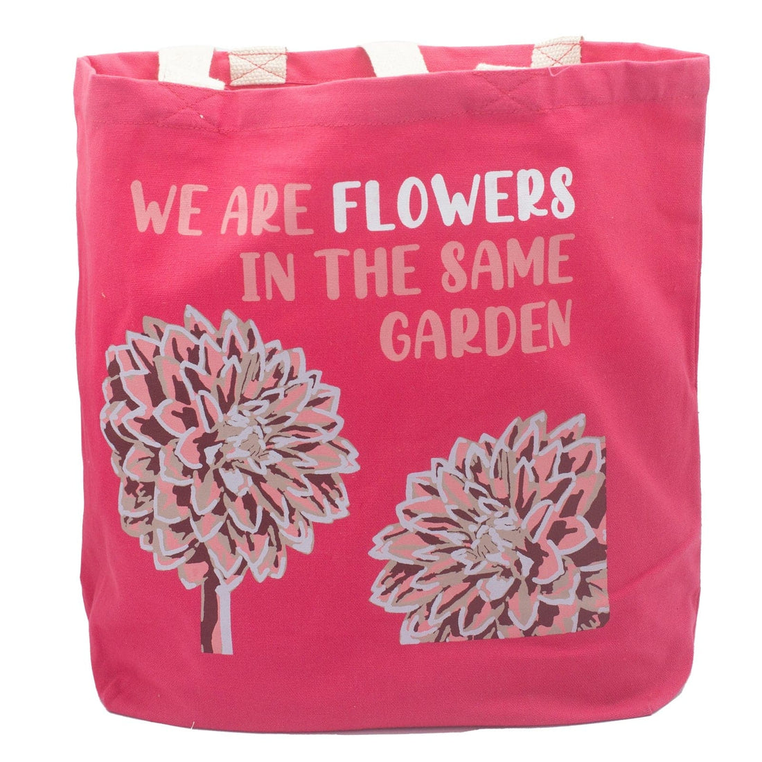 Printed Cotton Bag - We are Flowers - Pink - best price from Maltashopper.com PCB-03B