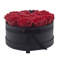 Soap Flower Gift Bouquet - 14 Red Roses - Round - best price from Maltashopper.com GSFB-03