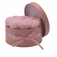 Soap Flower Gift Bouquet - 14 Pink Roses - Round - best price from Maltashopper.com GSFB-06