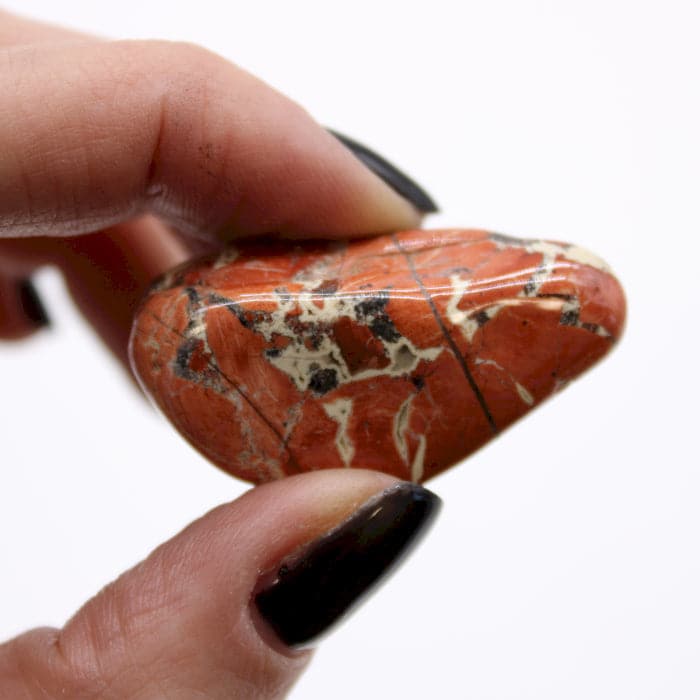 Medium African Tumble Stones - Light Jasper - Brecciated - best price from Maltashopper.com ATUMBLEM-05