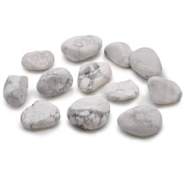 Medium African Tumble Stones - White Howlite - Magnesite - best price from Maltashopper.com ATUMBLEM-07