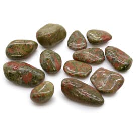 Medium African Tumble Stones - Unakite - best price from Maltashopper.com ATUMBLEM-11