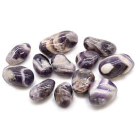 Medium African Tumble Stones - Amethyst - Chevron - best price from Maltashopper.com ATUMBLEM-12
