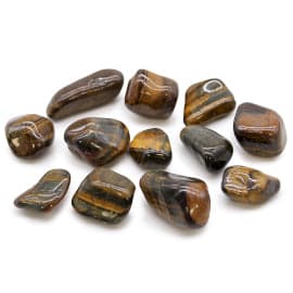 Medium African Tumble Stones - Tigers Eye - Varigated - best price from Maltashopper.com ATUMBLEM-20