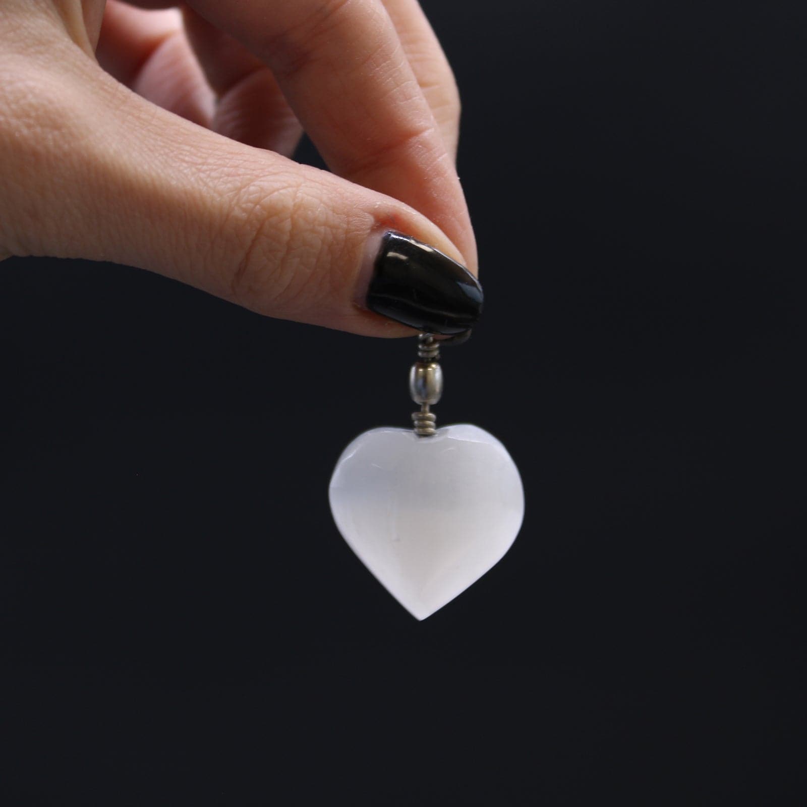 Selenite Heart Pendant - best price from Maltashopper.com SELPEN-01